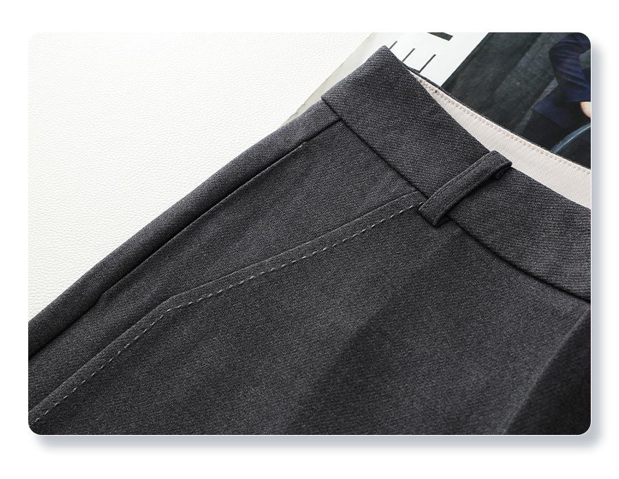 Women's High-Waisted Gray Wide-Leg Suit Pants - Autumn 2024