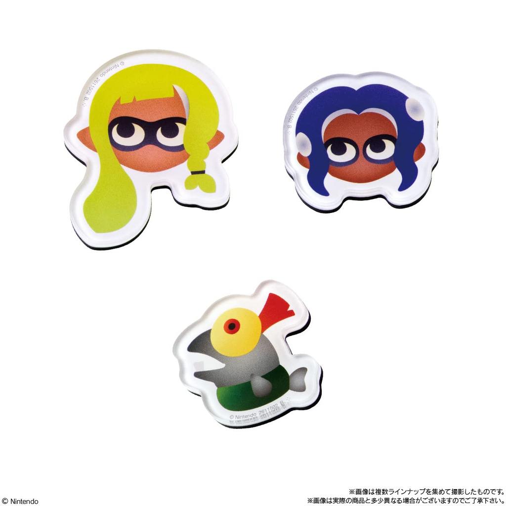 BANDAI Acrylic Splatoon 3 Chara Magnets BOX of 14 (Candy Toy)