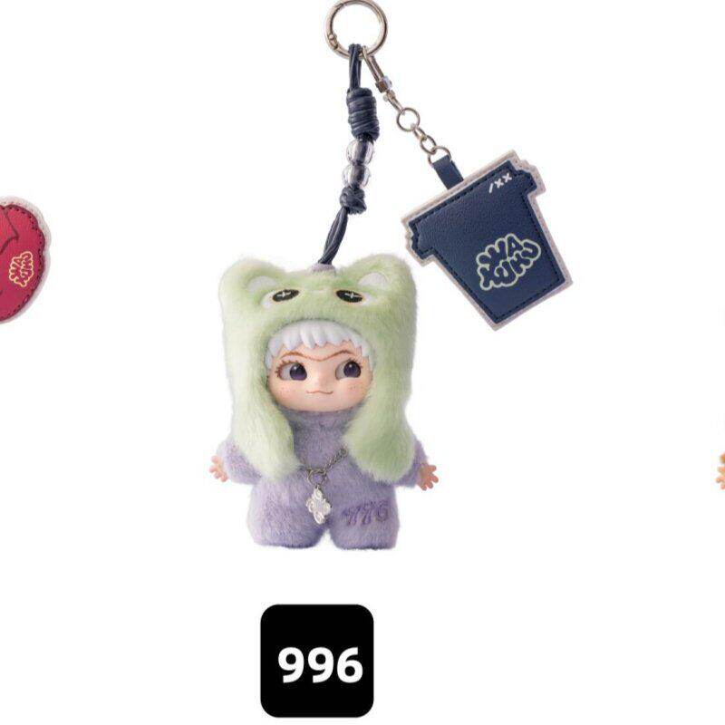 Genuine In Stock Wakuku 3.0 On A Roll Series Dolls Cute Fluffy Collectable Figure Bag Charm Keychain Toys Holiday Gift