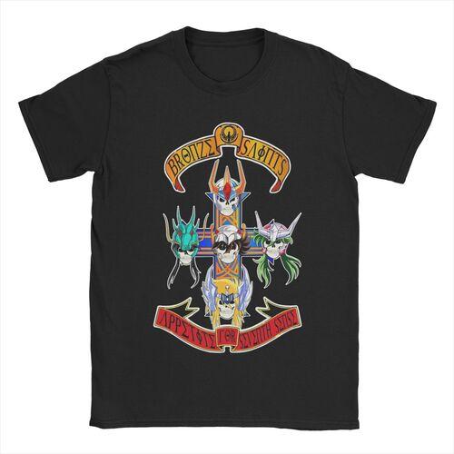 Knights Of The Zodiac Japanese Anime T Shirts 100% Cotton  T-Shirt Crewneck Saints Seiya Tee Shirt Short Sleeve Clothes Birthday