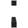 Wall Mounted TV Cabinet Set 4 pcs Black Oak Wood Based Panel