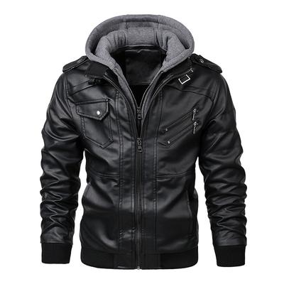 Jarní a podzimní nová bunda z PU kůže Pánská lokomotivní všestranná hezká bunda Evropský a americký retro ležérní styl Trendy kabát