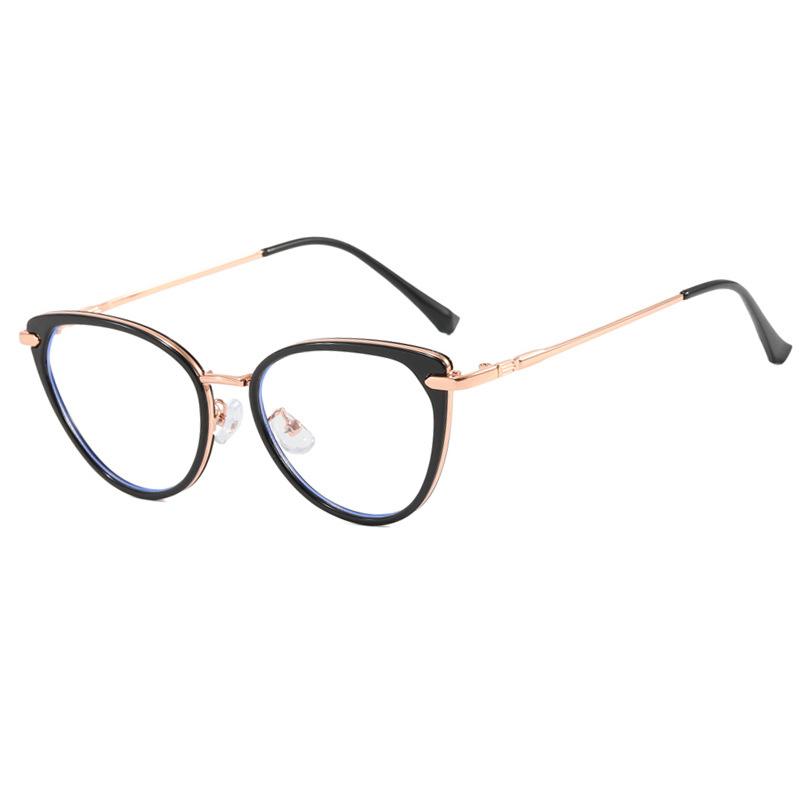 Retro Cat-eye Frames Women's Fashion Myopia Prescription Glasses Color-changing Anti Blue Light Computer Reading Eyeglasses