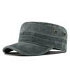 Spring Summer Army Hat for Men Women Outdoor Retro Washed Cotton Big Head Flat Top Sunshade Flat Caps Military Cap Fishing Hats