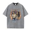 Rapper Tupac 2pac All Eyez On Me Cross Vintage Washed T Shirt Men Hip Hop Fashion Retro Tshirt Mens Casual Oversized Tshirts