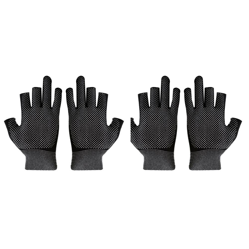 3 Fingers Cut Universal Fishing Gloves Half Finger Summer Outdoor Angling Sunscreen Anti-Slip Gloves Sports Fishing Accessories