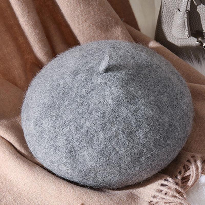 Beret autumn and winter face little girl painter hat versatile classic British retro newsboy hat