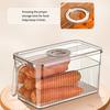 Refrigerator Storage Box with Handle Easy Pull Out Organizer Dry Wet Separation Date Timer Freshness Preservation Container