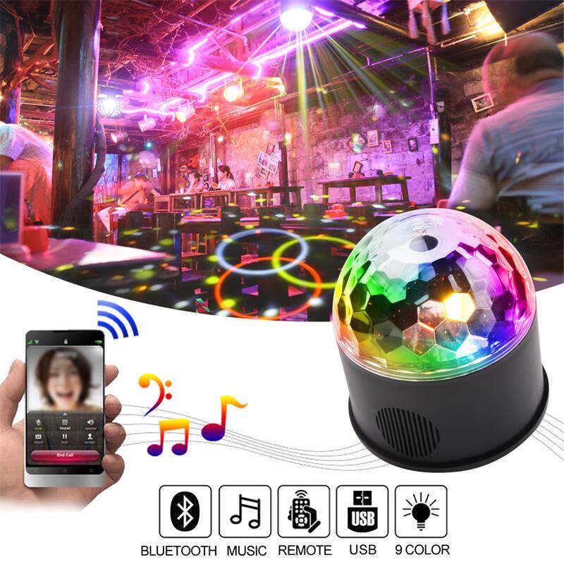 LijiuHong Voice-Activated LED Crystal Magic Ball Light