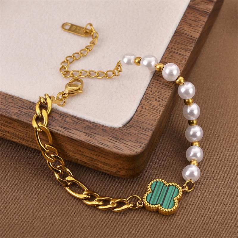 

Винтажное ожерелье с четырехлистным клевером - Подвеска в виде четырехлистного клевера Унисекс Украшение на удачу