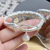 Light Luxury Niche Auspicious Words, Safety Lock Bell, Cat Claw, Coiled Bracelet