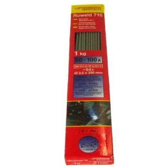 ROTHENBERGER Électrodes Soudage Aluminium - 10 Tiges 350mm/2.5mm - 50-80A - Pour Réparation Moteur Et Containers