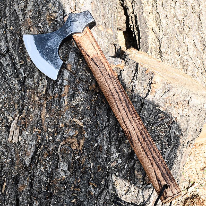 Outdoor 65 Manganese Steel Fully Forged Camping Hiking Emergency Self-defense Equipment Camping Chopping EDC Axe