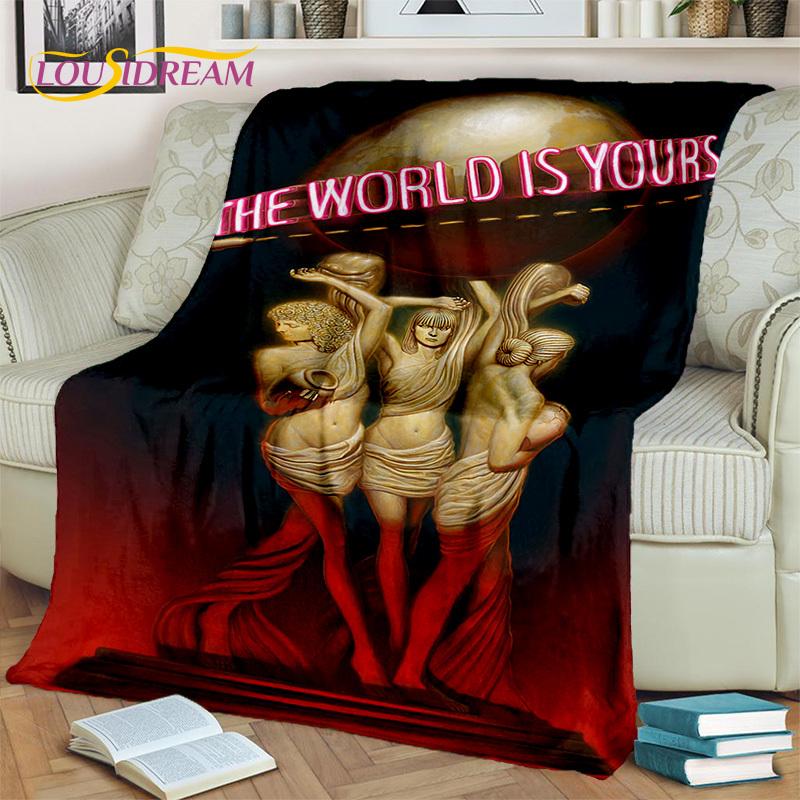 Scarface 3D Classics Movie Tony HD Blanket,Soft Throw Blanket for Home Bedroom Bed Sofa Picnic Travel Office Cover Blanket Kids