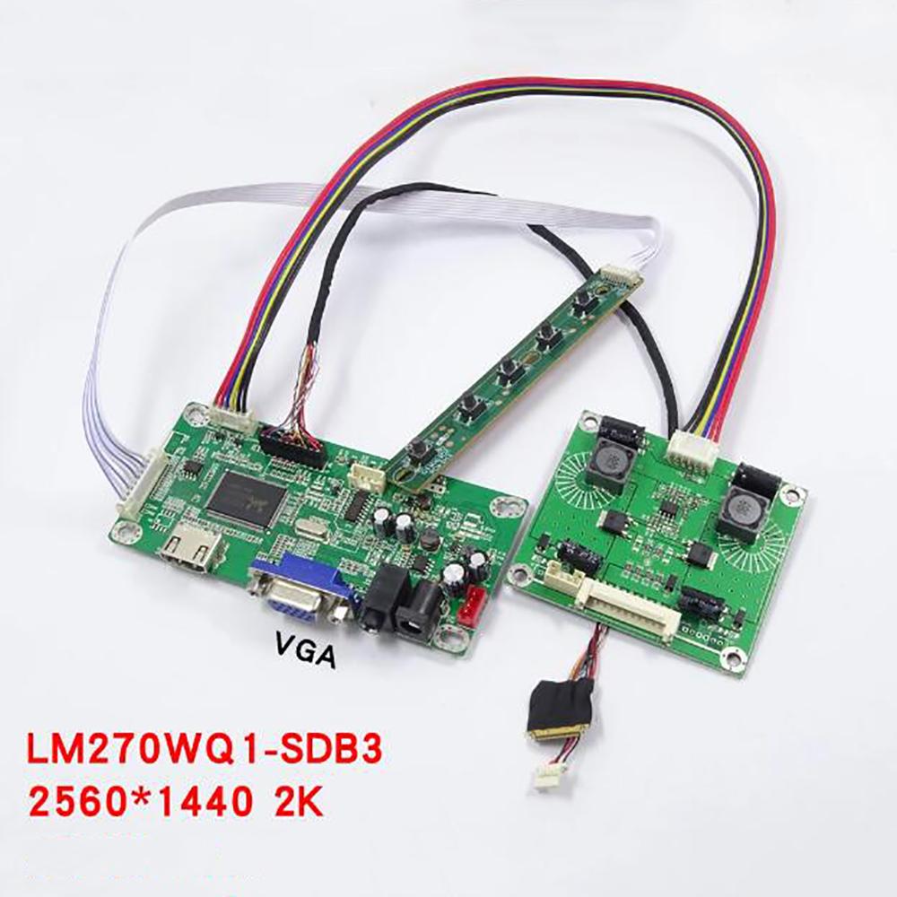 EDP Drive Board LCD Controller Kit For 27" 2K Monitor Display LM270WQ1-SDB3 VGA