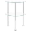 VidaXL 2-Tier Side Table Transparent 38x38x50 Cm Tempered Glass 322785