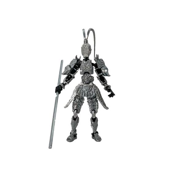 

3D-печатная фигурка Укуна с подвижными суставами, модель короля обезьян, великие мудрецы, равные небесам, фигурка, шарнирный манекен, настольное украшение, орнамент серебряный