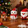 Presentes de Natal Série Blocos de Montar Papai Noel Rena Quebra-Cabeça Montagem Tijolos Decoração de Mesa Brinquedos para Criança Presente de Natal