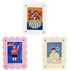 1PC Colored Photocard Holder Desk Decoration Wave Color Photo Frame 7-Inch Display Stand Nordic 23x17cm