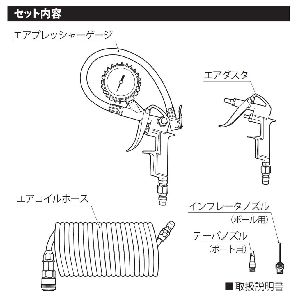 Niigata Seiki BeHAUS 5-Piece Air Tool Set DAT-5S