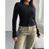 Autumn and Winter Tops for Women, Temperament Slim Cardigan, Buttoned Long-sleeved