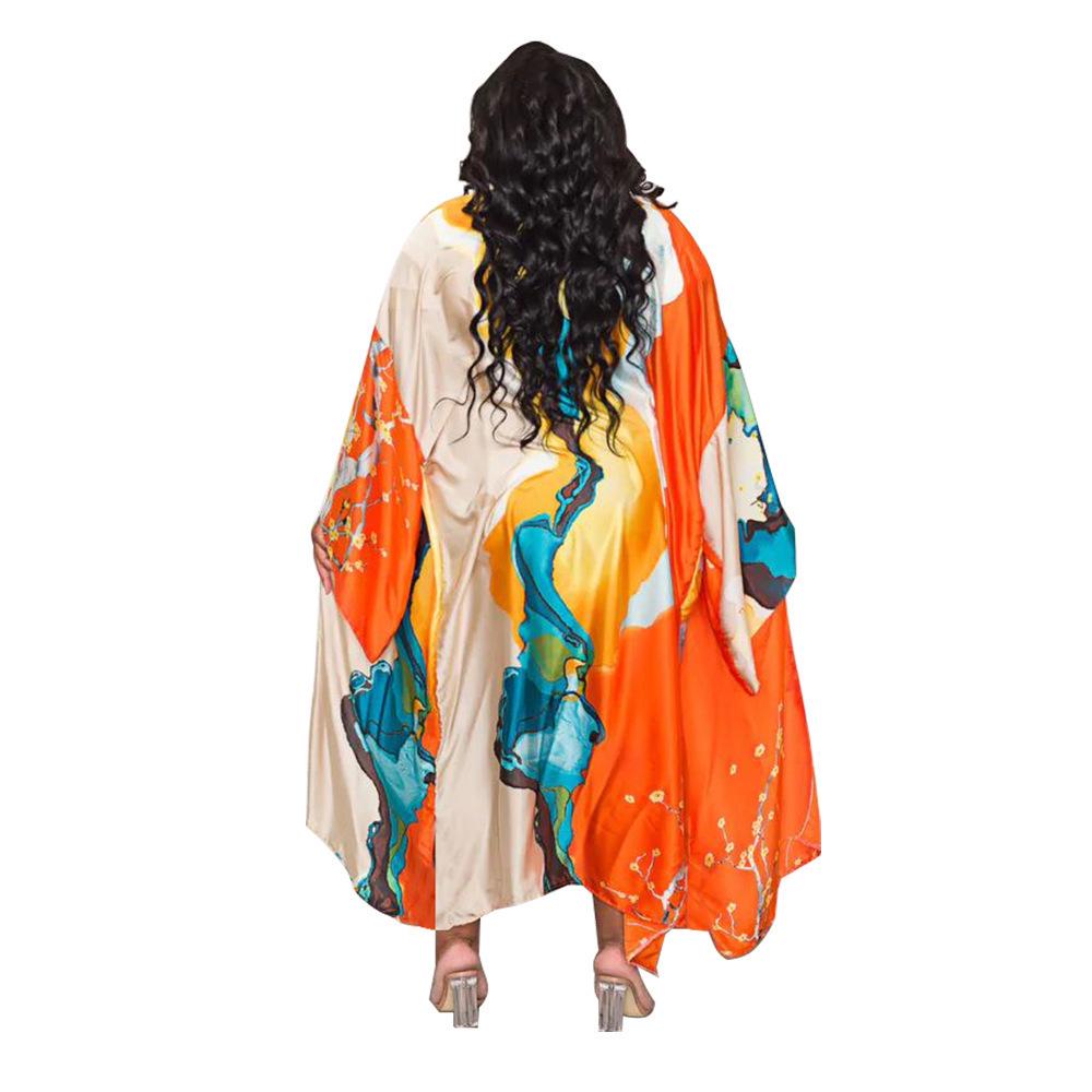 New Women's Multi-Color One Size Cover-Up with Modern Print