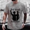 Men T Shirt Best Firends Forever Graphic Y2k Clothes Beer DAY Drinking Party Tops Oversized Outfit Streetwear Short Sleeve Tees
