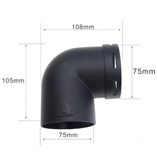 42/60/75/90mm Plastic L-Shaped Air Pipe Elbow Outlet Connector For Webasto Eberspaecher Diesel Parking Car Heater Accessories