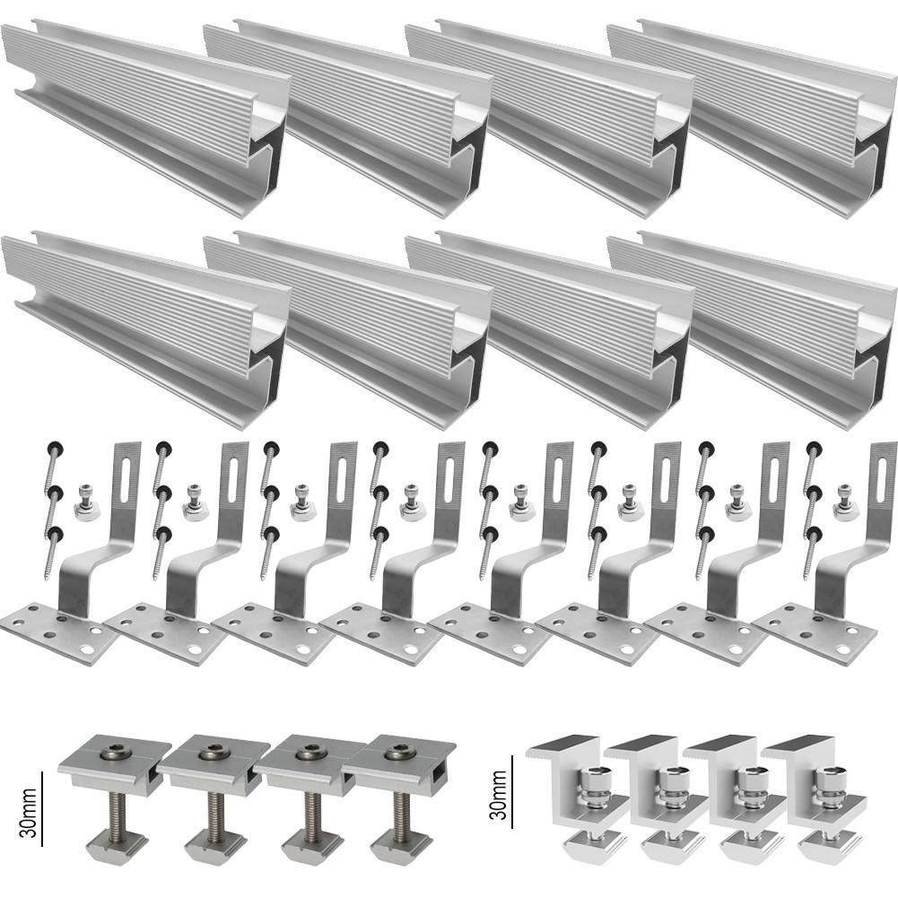 

Кронштейн солнечного модуля, монтажная рейка, багажник на крышу, серебристый, удобный Set 3（for 30mm）