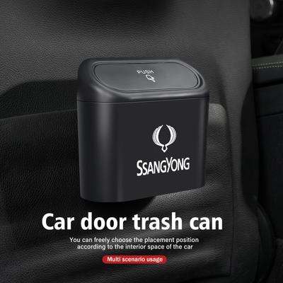 For SsangYong Car Hanging Trash Bin Storage Box Auto Accessories Rexton Kyron Torres 2024 2023 Evx 2012 Actyon Korando