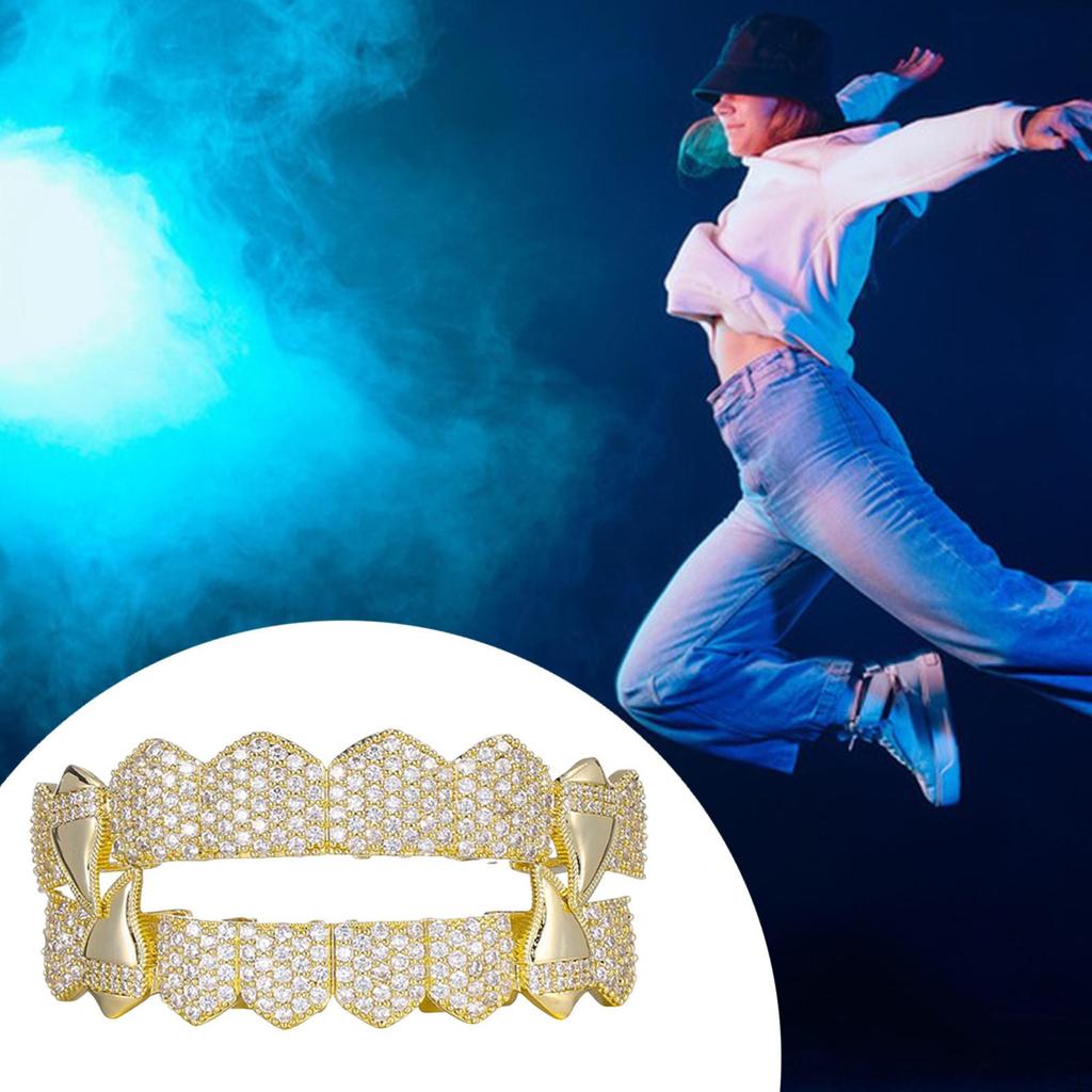 Hip Hop Zuby Grill Dekorace Rapper Kostým Doplňky Měděný Zub