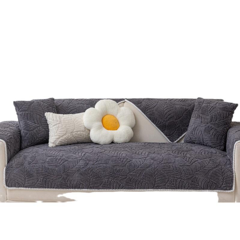 Winter Jacquard Shu Cotton Lint Sofa Cushion Plush Thickened Seat Cushion Non-Slip Sofa Cover  New Cover Towel
