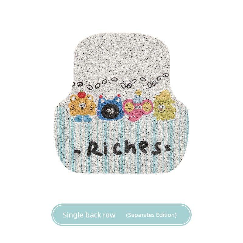 

Crayon Xiaoxin Cartoon Cute Wire Loop Car Foot Mat Rear One-Piece Universal Car Anti-Dirty Non-Slip Mat Small Animals [1 Picture in the Back Row]