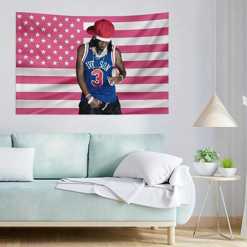 SRHJTERS Playboi Carti American Flag Tapestry Vibrant Wall Art Piece for Indooroutdoor Use Perfect for Hiphop Fans Andpatriots