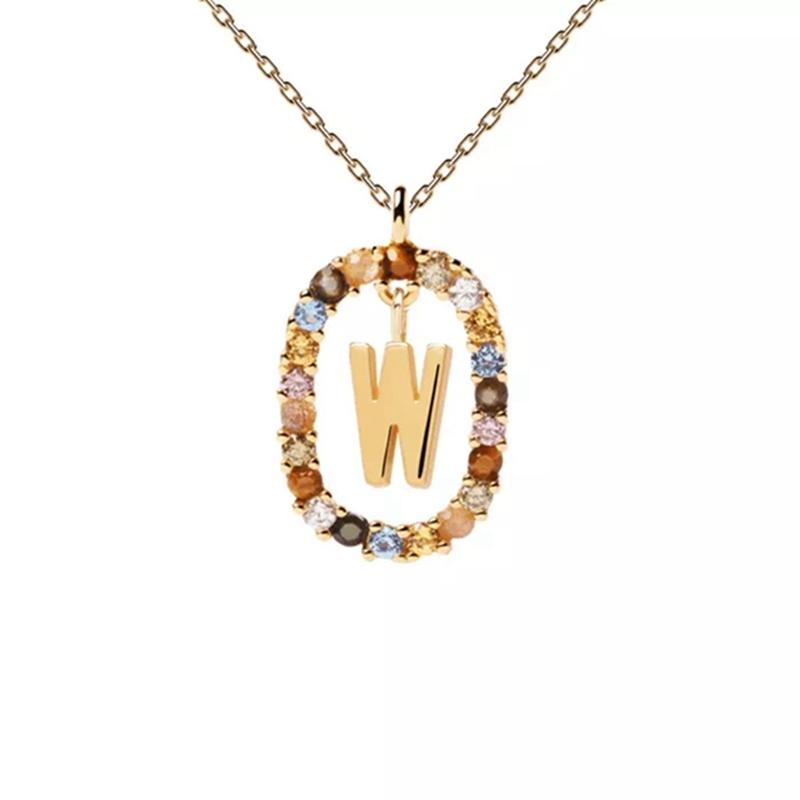 26 Engelse Letters Hanger Ketting Zircon Mode A - Z Initiaal M S C K Trendy Alfabet Lange Ketting Voor Vrouwen Mijn Sieraden