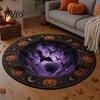 Scary Home Decor Rug Halloween 3D Visual Rug, Creepy Depth Round Area Floor Washable Non-slip Mat for Living Room Bedroom Non Slip Door