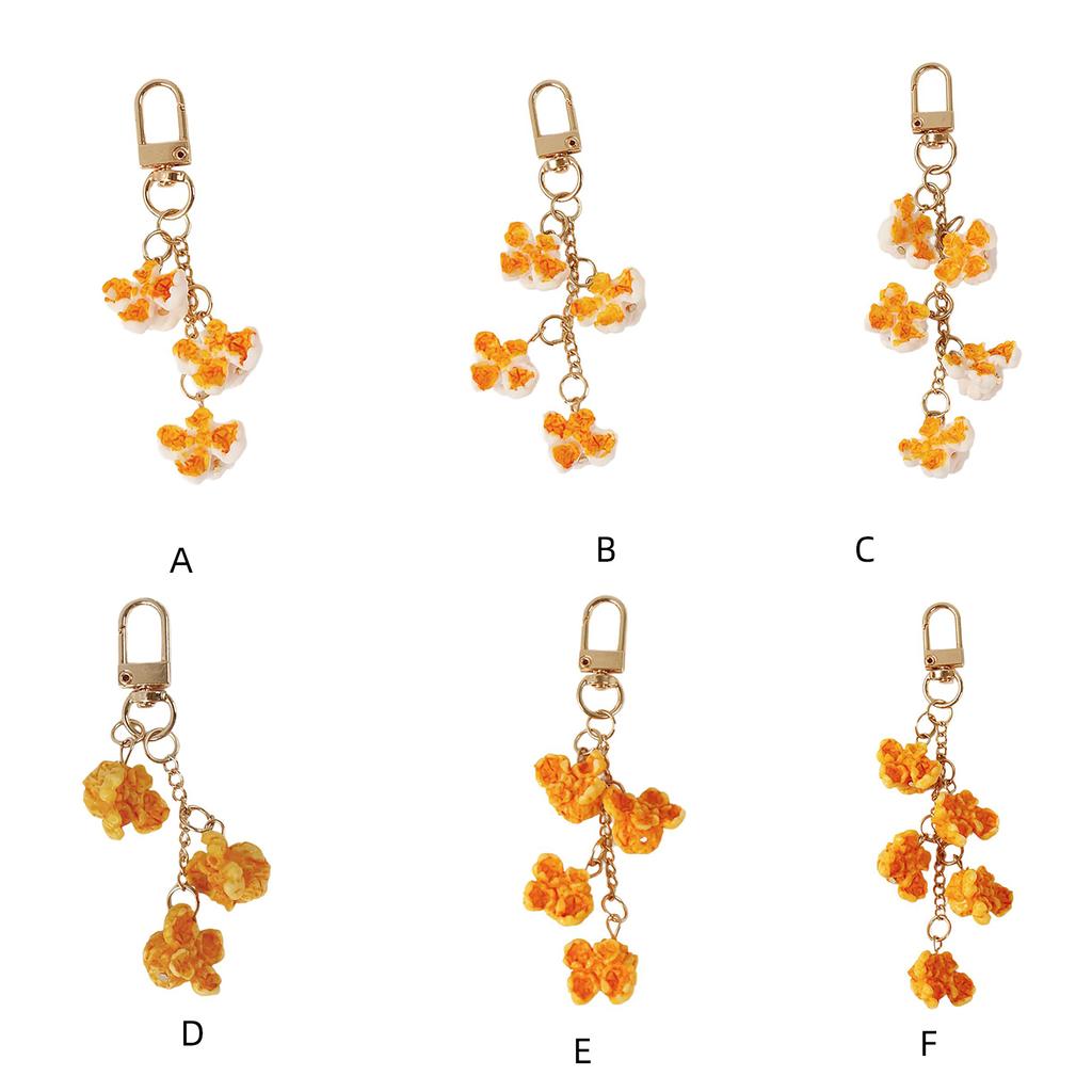 Realistic Popcorn Keychain Pendant Eye Catching Popcorn Keychain Pendant Accessory Perfect for Travel and Leisure