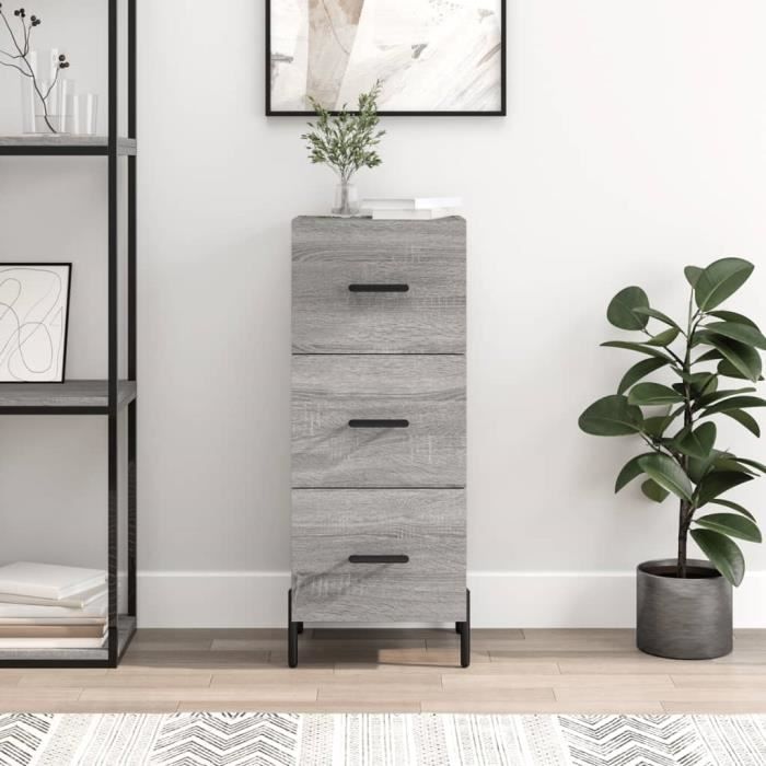 VidaXL Buffet Sonoma Grey 34.5x34x90 Cm Engineered Wood 828618