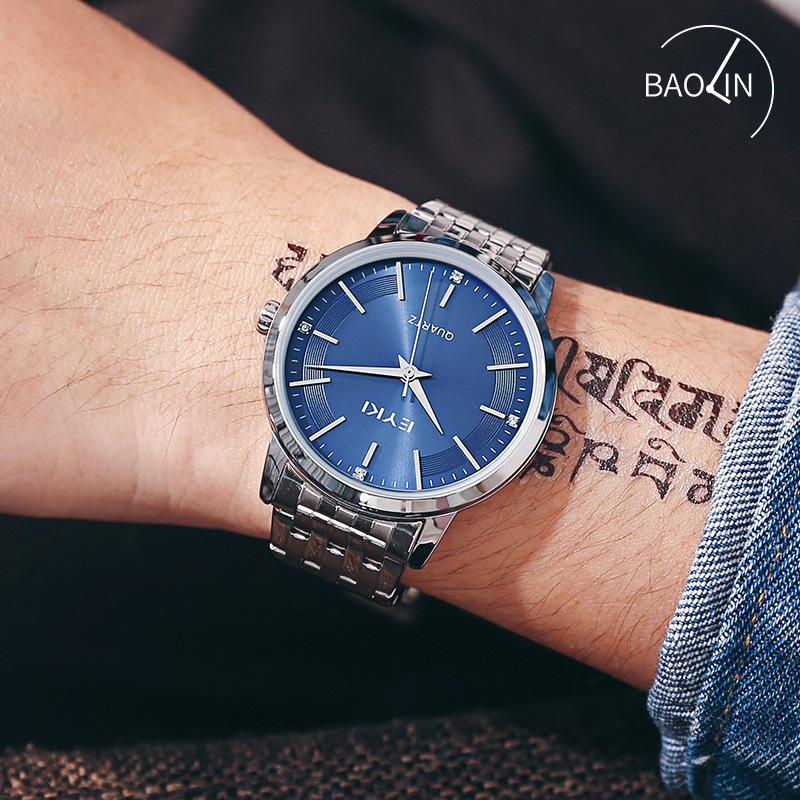 Men's Watch Steel Band Large Dial Simple Men's Quartz Watch Business Fashion Men's Watch