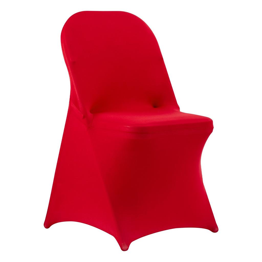 50 Pcs Red Chair Covers, Polyester Spandex Chair Cover, Stretch Slipcovers for Wedding Party Dining Banquet Flat-Front Chair Covers, Fits Chair