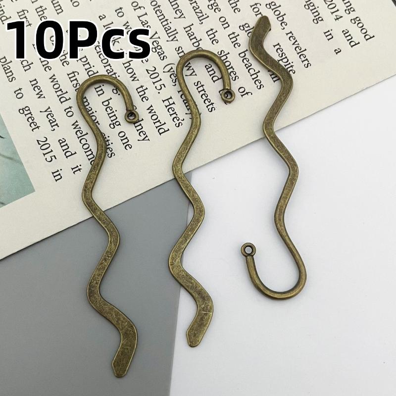 

10Pcs Wave Bookmarks Diy Retro Decoration Holder Book Mark School Office Stationery Supply Reading Accessory бронзовый
