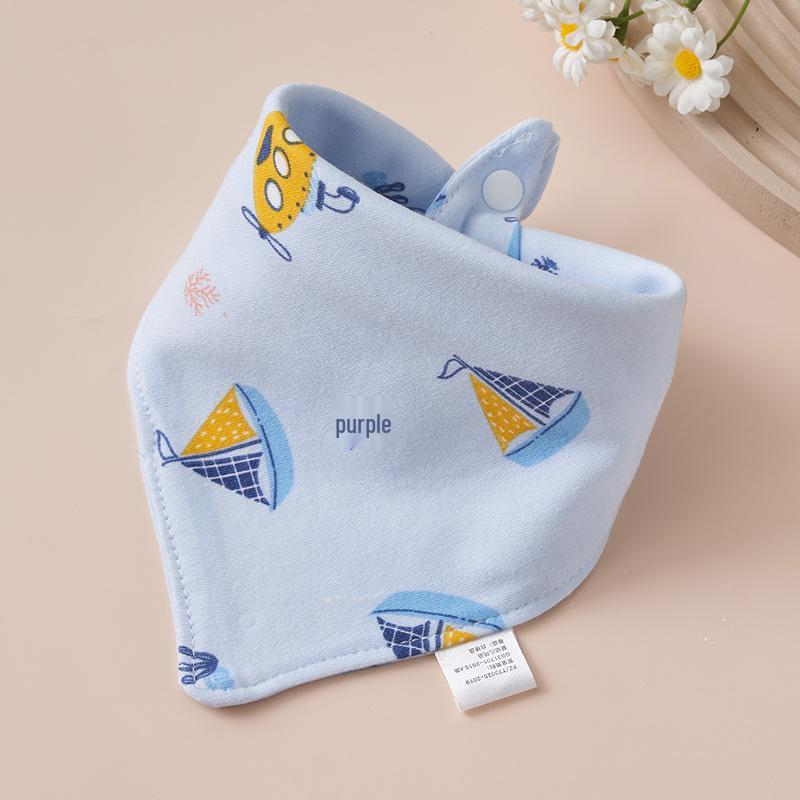 Super Soft Cotton Infant Bib & Neck Warmer - Anti-Spit Up, Autumn/Winter Triangle Scarf