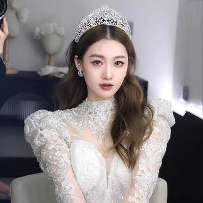 Crown Bride Light Luxury Premium Birthday Headgear, Adult Princess Wind Crown, Hair Accessories Wedding Accessories