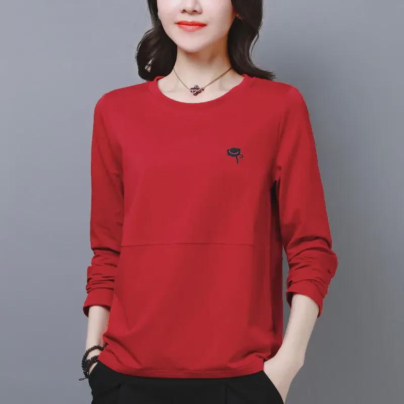 Korean Style Plus Size Women's Autumn Long-Sleeve Slimming T-Shirt