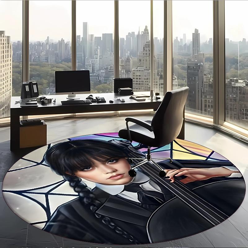 Mercoledì (14) Tappeto Rotondo per Ufficio Tappeto Decorativo per Pavimento per Ufficio Camera da Letto Soggiorno e Spazio Domestico