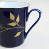 Koransha Arita ware mug, 260ml, featuring gorgeous small roses on a blue background, also known as royal blue. Made in Japan by Enver Helluk.