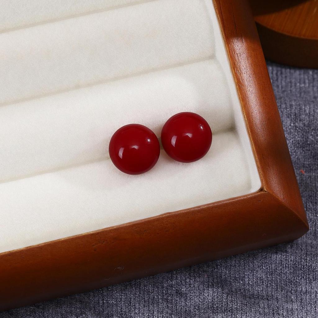 Ankerla Red Bow Heart Earrings: Enhance Skin, Slim Face, Exude Luxury - Perfect for New Year Elegance