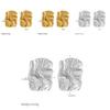 Geometrické nepravidelné texturované náušnice z titanové oceli 18k pro stylové dojíždějící