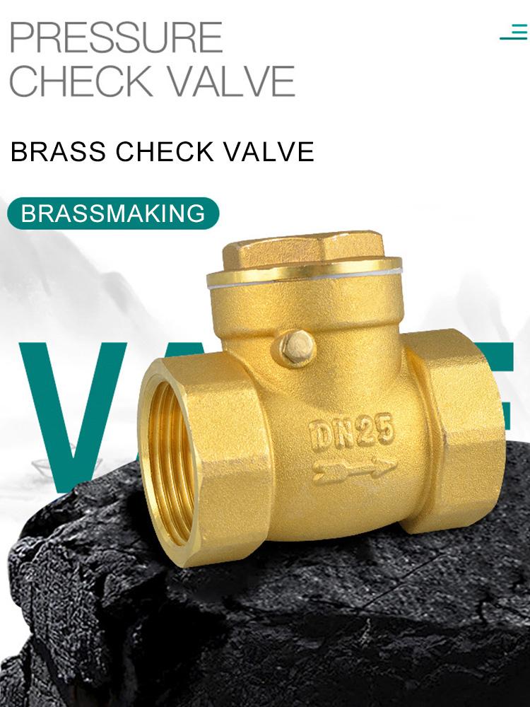 Brass Horizontal Non Return Forged Check Valve For Water Sanitary Fittings
