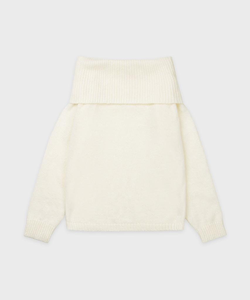 Pull Fin Décolleté Bardot SINOON (Ivoire)